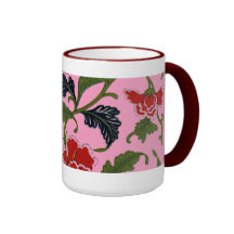 Estampado de flores chino bonito tazas