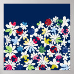 Estampado de flores contemporáneo impresiones
