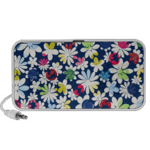Estampado de flores contemporáneo laptop altavoz