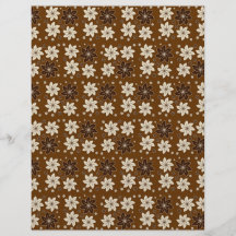 Estampado de flores de Brown Tarjetas Publicitarias