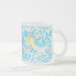 Estampado de flores de la tortuga del ángel tazas de café