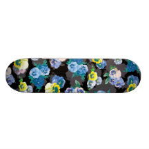 Estampado de flores elegante de los pensamientos o monopatines personalizados