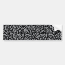 Estampado de flores negro y de plata elegante del  pegatina de parachoque