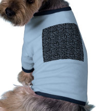 Estampado de flores negro y de plata elegante del  camisa de mascota