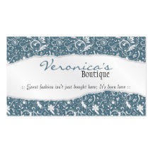 Estampado de flores rasgado - azul claro tarjeta personal