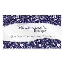 Estampado de flores rasgado - azul plantillas de tarjetas de visita