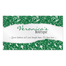 Estampado de flores rasgado - verde plantillas de tarjetas de visita
