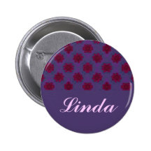 Estampado de flores rojo púrpura pins