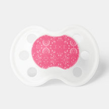 Estampado de flores rosado brillante chupetes