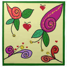 Estampado de flores servilleta de papel