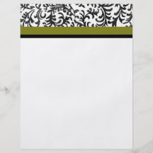 Estampado de flores verde y negro tarjetones