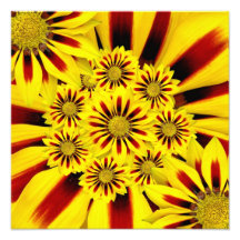 Estampado de plores amarillo fotografía  
