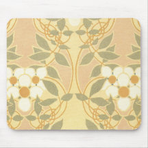 estampado de plores del art déco del vintage alfombrilla de ratones