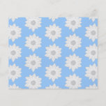 Estampado de plores del lirio de agua. Azul, blanc Flyer A Todo Color