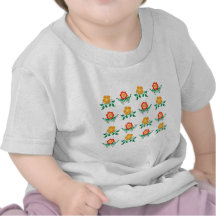 Estampado de plores: Dibujo del vector: Camiseta