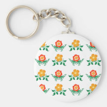 Estampado de plores: Dibujo del vector: Llavero Personalizado