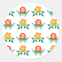 Estampado de plores: Dibujo del vector: Pegatinas