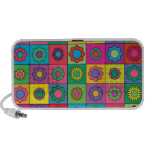 Estampado de plores lindo mp3 altavoz