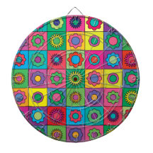 Estampado de plores lindo tablero dardos