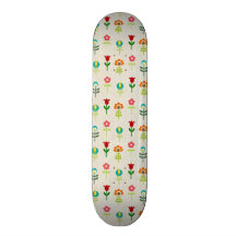 Estampado de plores popular retro patines personalizados