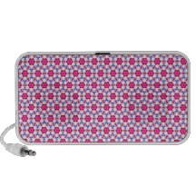 Estampado de plores rosado del kitsch iPhone altavoz