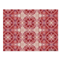 Estampado de plores rosado tarjetas postales