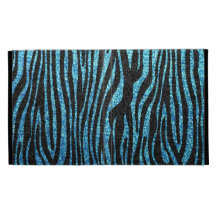Estampado de zebra azul (falso brillo bling)