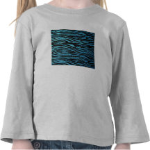 Estampado de zebra azul (falso brillo bling) camiseta