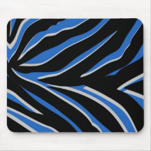 Estampado de zebra en azul alfombrillas de ratones