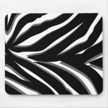 Estampado de zebra en negro y blanco alfombrillas de ratón