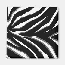 Estampado de zebra en negro y blanco imanes para frigoríficos