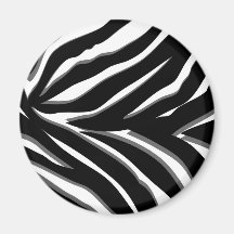 Estampado de zebra en negro y blanco imán de frigorífico