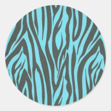 Estampado de zebra en pegatina de la turquesa