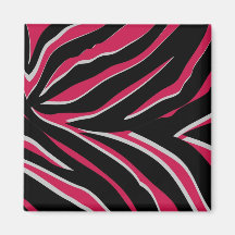 Estampado de zebra en rosa iman de frigorífico