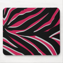 Estampado de zebra en rosa tapete de ratón