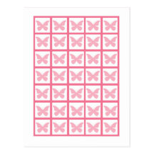 Estampado de zebra femenino de la mariposa de los  postal