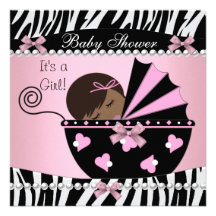 Estampado de zebra lindo del rosa de la niña de la anuncio personalizado