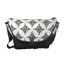 Estampado de zebra retro geométrico moderno bolsas de mensajeria