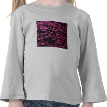 Estampado de zebra rosado y negro bling (falso bri camisetas