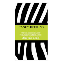 Estampado de zebra tarjeta de visita