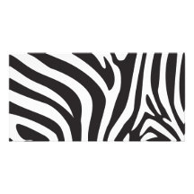 Estampado de zebra tarjetas con fotos personalizadas