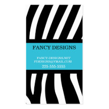 Estampado de zebra tarjetas de visita