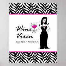 Estampado de zebra travieso del chica del Vixen de Impresiones