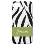 Estampado de zebra verde iPhone 5 Case-Mate funda