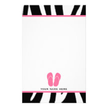 Estampado de zebra y efectos de escritorio rosados  papeleria de diseño