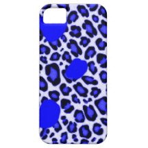 Estampado leopardo azul iPhone 5 coberturas