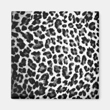 Estampado leopardo blanco y negro imán para frigorifico