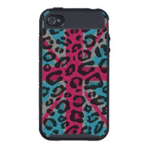 Estampado leopardo BRITÁNICO femenino hermoso de l iPhone 4 Protectores