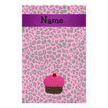 Estampado leopardo conocido personalizado del rosa papeleria