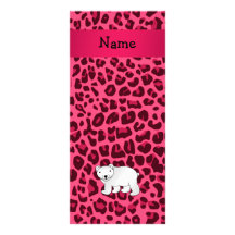 Estampado leopardo conocido personalizado del rosa tarjetas publicitarias personalizadas